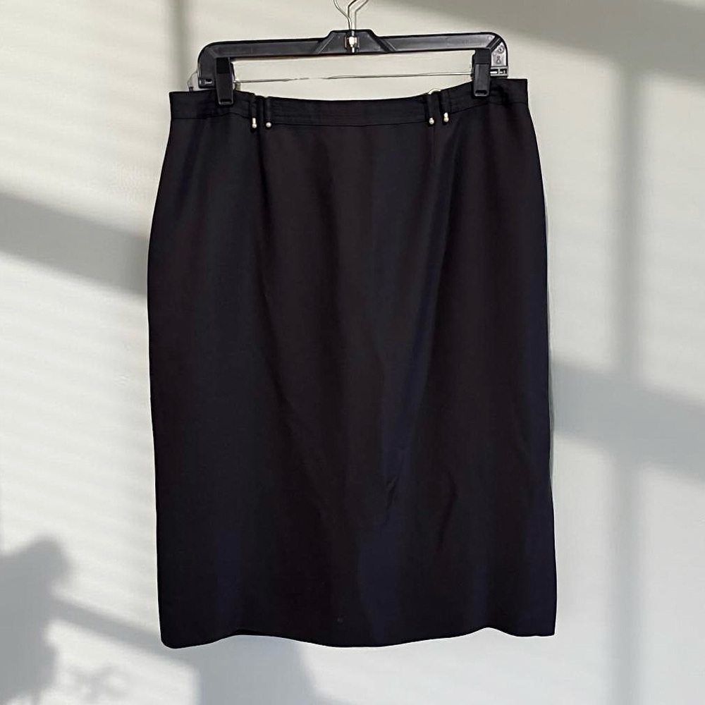 Dana Buchman Classic Black Pencil Skirt Size 12
